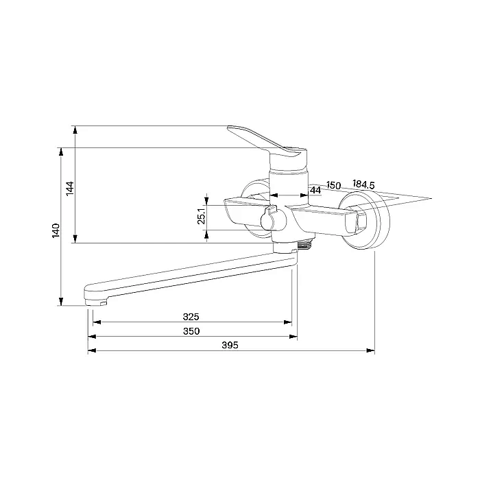 Смеситель для ванны Milardo Enjoy ENJSB00M10 купить в интернет-магазине сантехники Sanbest