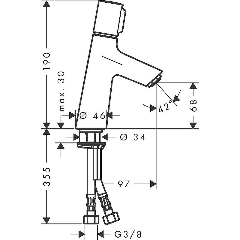 Смеситель для раковины Hansgrohe Talis Select S 72041000 хром купить в интернет-магазине сантехники Sanbest