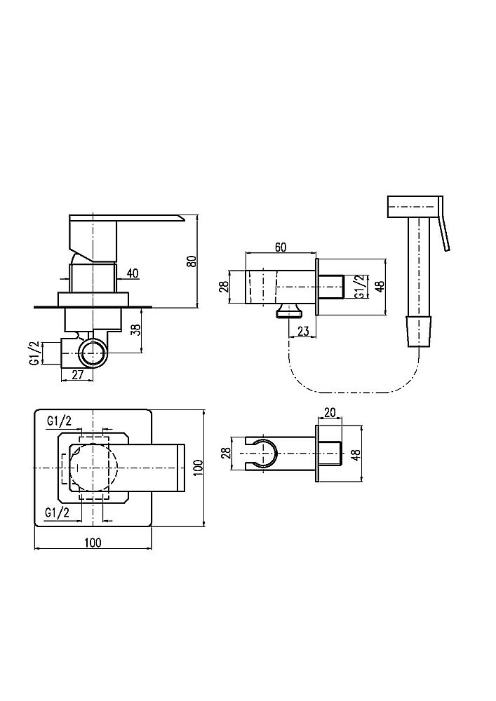 Гигиенический душ Rav-Slezak LOIRA LR542/1 купить в интернет-магазине сантехники Sanbest