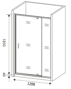 Душевая дверь Good door ORION WTW-PD 120 прозрачная купить в интернет-магазине Sanbest