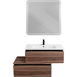 Нижняя тумба Cezares SLIDER-800-1C-PI-NA-P орех дымчатый для ванной в интернет-магазине сантехники Sanbest