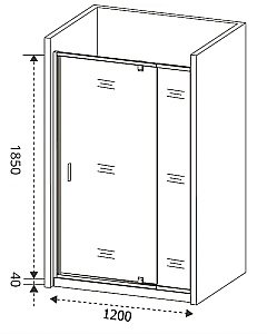 Душевая дверь Good door ORION WTW-PD 120 стекло прозрачное купить в интернет-магазине Sanbest