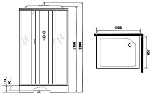Душевая кабина Niagara Classic NG-43285-14Q 120x80 купить в интернет-магазине Sanbest