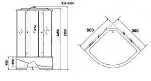 Душевая кабина Niagara Ultra NG-211 90х90 купить в интернет-магазине Sanbest