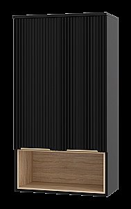 Шкаф подвесной Misty Enfida 60 ENF-08060-021 Черный / Дуб Сонома светлый для ванной в интернет-магазине сантехники Sanbest