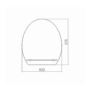 Зеркало LORANTO Уют 00000000410 50х57,5 с полкой в ванную от интернет-магазине сантехники Sanbest