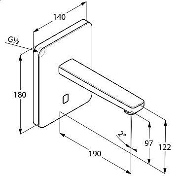 Смеситель для раковины Kludi Zenta 3850205 хром купить в интернет-магазине сантехники Sanbest
