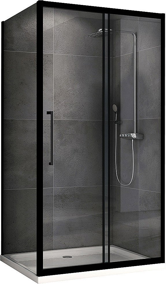Душевой уголок ABBER Schwarzer Diamant 140х50 AG30140BH-S50B стекло прозрачное/профиль черный купить в интернет-магазине Sanbest