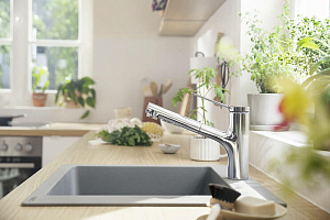 Смеситель для кухни Hansgrohe Zesis M33 74800000 хром купить в интернет-магазине сантехники Sanbest