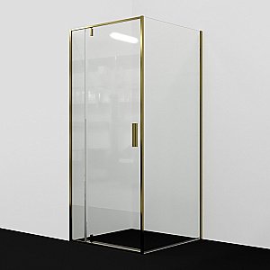 Душевой уголок WasserKRAFT Aisch 55P20 90х80 стекло прозрачное/профиль матовое золото купить в интернет-магазине Sanbest