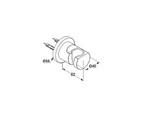 Держатель ручного душа Kludi Nova Fonte Puristic 2055205-15 хром купить в интернет-магазине сантехники Sanbest