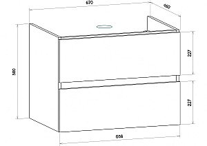 Тумба с раковиной Art&Max TECHNO 70 айс какао для ванной в интернет-магазине Sanbest