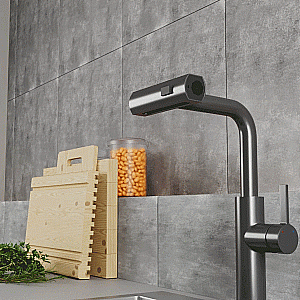 Смеситель для кухни Rush Tinos TI3732-18Grey графит купить в интернет-магазине сантехники Sanbest