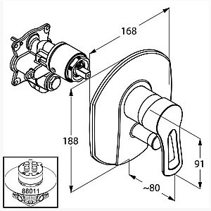 Смеситель для душа Kludi MX 336500562 купить в интернет-магазине сантехники Sanbest