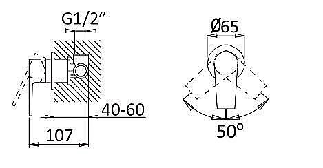 Смеситель для душа Cezares Nautic DIM-SS купить в интернет-магазине сантехники Sanbest