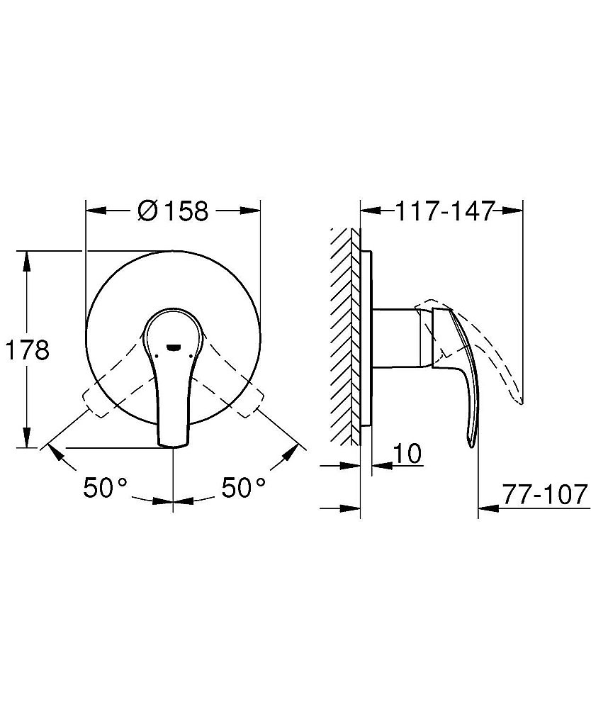 Смеситель для душа Grohe Eurosmart 2015 24042002 купить в интернет-магазине сантехники Sanbest