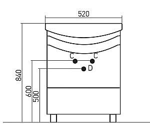 Тумба с раковиной MIXLINE РАДУГА 50 цветы для ванной в интернет-магазине Sanbest