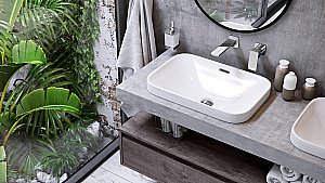 Раковина Excellent Hasko 57 CEAC.3718.570.WH белая купить в интернет-магазине Sanbest