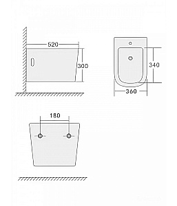Биде подвесное Agger AT04310 белое купить в интернет-магазине Sanbest