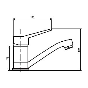 Смеситель для раковины Dorff Optima D2021001 хром купить в интернет-магазине сантехники Sanbest
