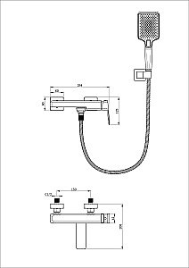 Смеситель для ванны с душем WONZON & WOGHAND DIAMOND, Хром (WW-88639011-CR) купить в интернет-магазине сантехники Sanbest