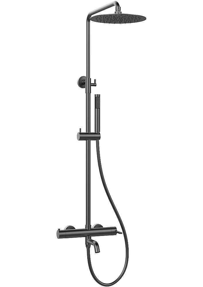 Душевая система Vincea Villa VSFS-1VL1GM вороненая сталь купить в интернет-магазине сантехники Sanbest