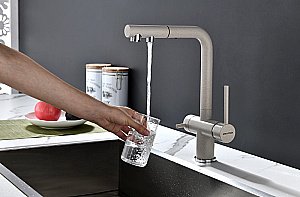 Смеситель для кухни Paulmark Serpentine Se213222-BE бежевый купить в интернет-магазине сантехники Sanbest