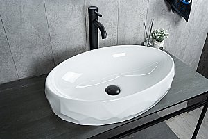 Раковина накладная Gid 9030wx белая купить в интернет-магазине Sanbest