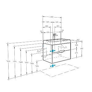 Тумба с раковиной Акватон Оливия 70 белая матовая для ванной в интернет-магазине Sanbest