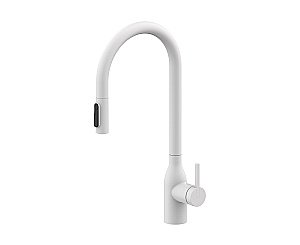 Смеситель для кухни Paulmark Universal Un213880-WH белый матовый купить в интернет-магазине сантехники Sanbest