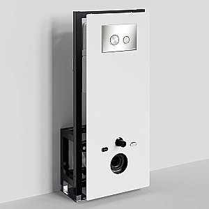 Инсталляция для унитаза WasserKraft Glan 66TLT.010.ME.WH.BN01 с кнопкой никель купить в интернет-магазине сантехники Sanbest