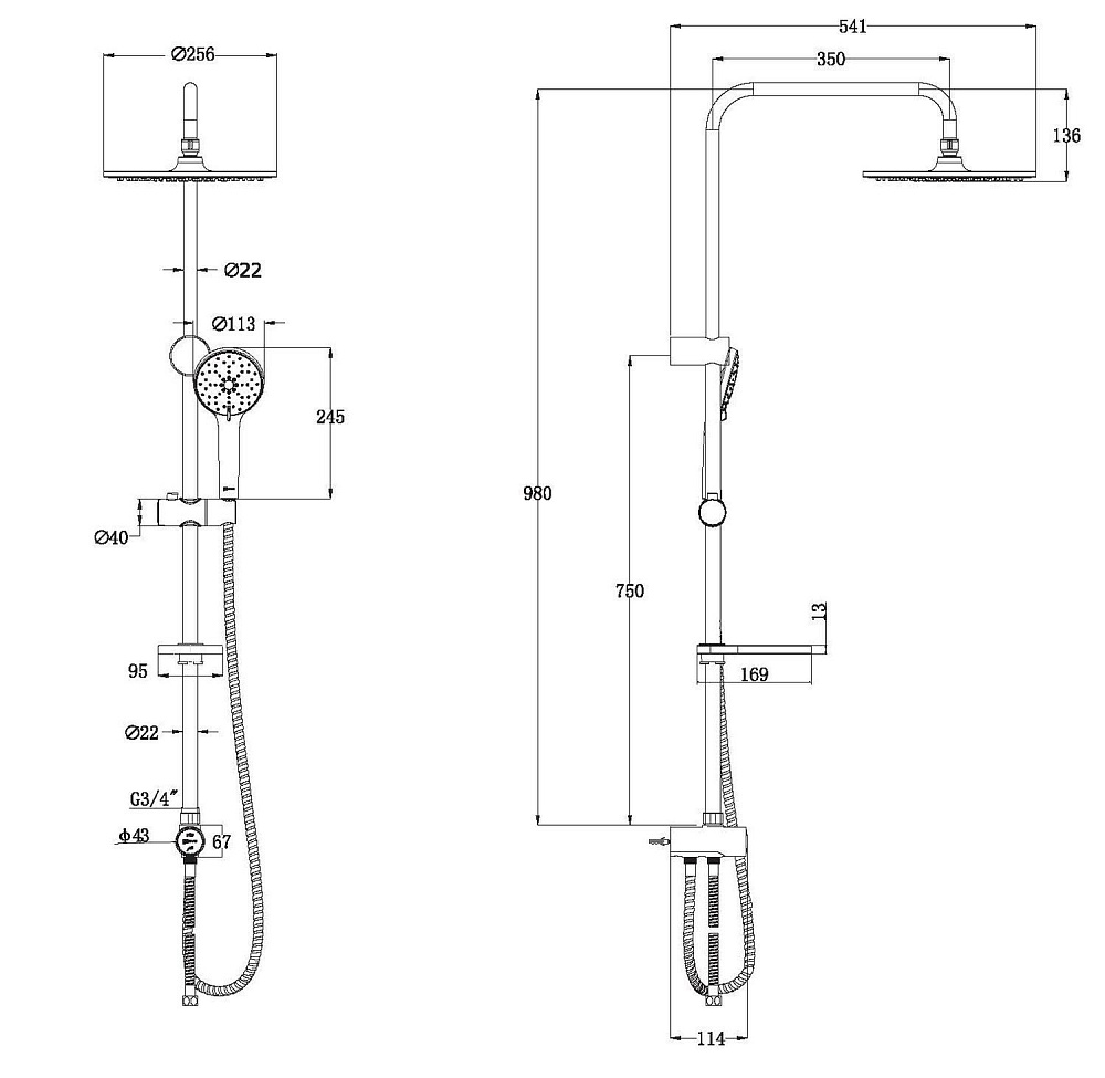 Душевая колонна Lemark LM8809C купить в интернет-магазине сантехники Sanbest