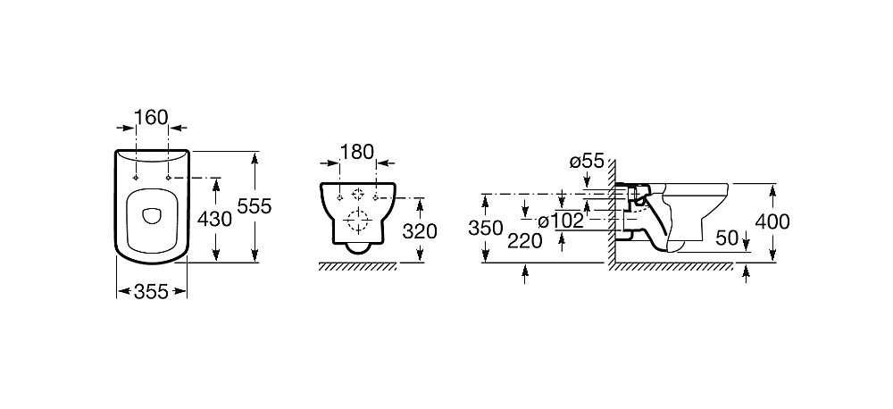 Унитаз подвесной Roca Dama Senso 346517000 купить в интернет-магазине Sanbest