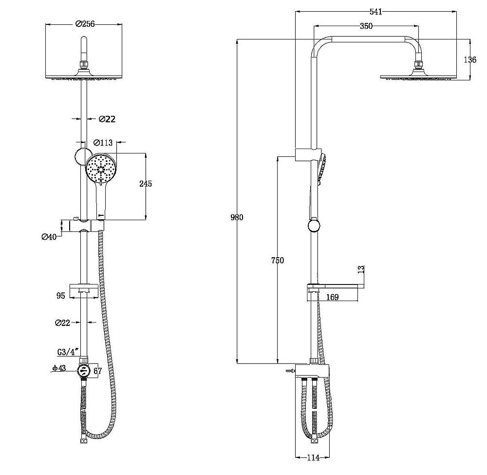 Душевая система Lemark LM8809C купить в интернет-магазине сантехники Sanbest