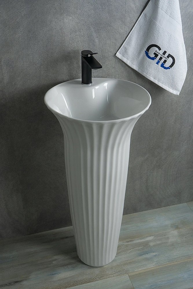 Раковина напольная Gid Autonomo 41 Nb132 81113 белая купить в интернет-магазине Sanbest
