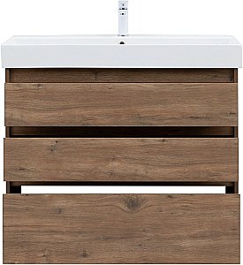 Тумба с раковиной Aquanet Nova Lite 302480 100 дуб рустикальный для ванной в интернет-магазине Sanbest