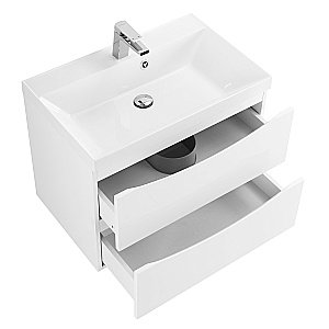 Тумба с раковиной Belbagno MARINO 75 подвесная Bianco Lucido для ванной в интернет-магазине Sanbest