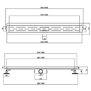Душевой лоток Esbano Meta 80 M-RAIN-80GM ESTRMETRAIN80GM оружейная сталь купить в интернет-магазине Sanbest