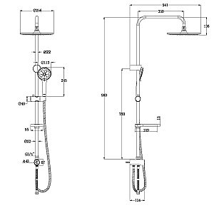 Душевая система Lemark LM8809C купить в интернет-магазине сантехники Sanbest