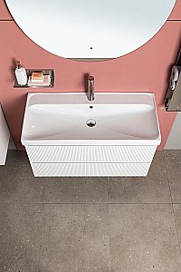 Тумба с раковиной Aquanet Альтера 337155 70 белый матовый для ванной в интернет-магазине Sanbest