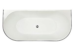 Акриловая ванна Royal Bath NERO RB611902BL-GR 150х75 белый/черный купить в интернет-магазине Sanbest
