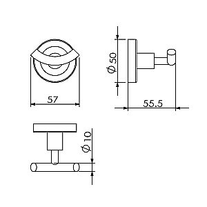 Крючок Langberger Burano 11032B купить в интернет-магазине сантехники Sanbest