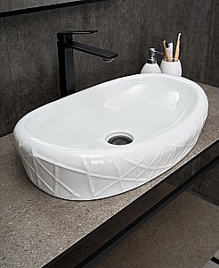 Раковина накладная Gid Creativo 60 777s 51222 белая купить в интернет-магазине Sanbest