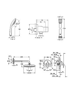 Душевая система Grohe Eurosmart 124440 хром купить в интернет-магазине сантехники Sanbest