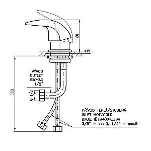 Смеситель для ванны Rav-Slezak DUNAJ D468.5 купить в интернет-магазине сантехники Sanbest