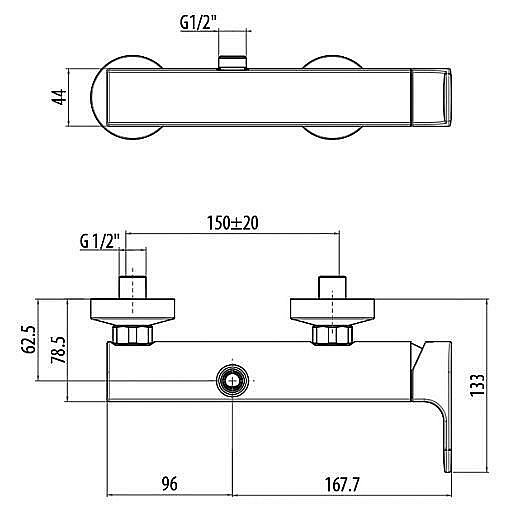 Смеситель для душа Gattoni H2Omix1000 1027/10 купить в интернет-магазине сантехники Sanbest