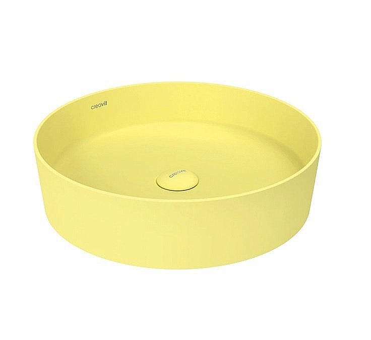 Накладная раковина CREAVIT Loop 45 LP145-00LC00E-0000 лимон матовый купить в интернет-магазине Sanbest