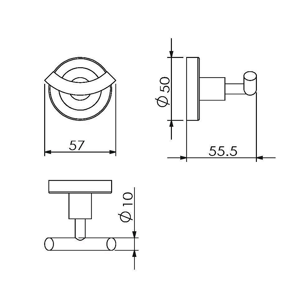 Крючок Langberger Burano 11032B купить в интернет-магазине сантехники Sanbest