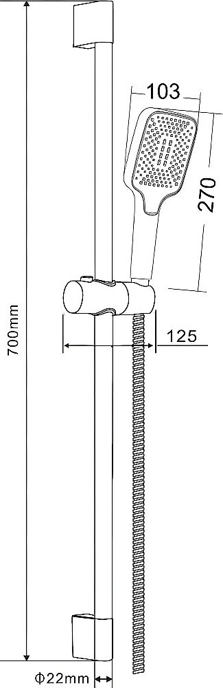 Душевой гарнитур Orange OS142cr хром купить в интернет-магазине сантехники Sanbest
