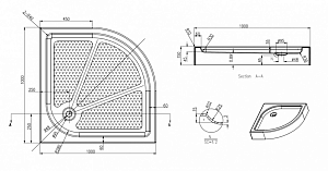 Душевой поддон Azario P210 100х100 купить в интернет-магазине Sanbest